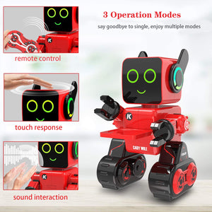 Remote Control Robot Toy for Kids, Programmable RC Robot, Speaks, Dance Moves, Plays Music. Built-in Coin Bank