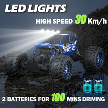Load image into Gallery viewer, 1:10 Amphibious 4WD Large RC Cars, IPX6 Waterproof 30 Km/h Remote Control Car Gifts for Kids 4X4 Off-Road RC Rock Crawler
