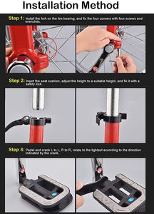 18inch Balance Cycling Unicycle Adjustable Height Learning Training with Adjustable seat and Non-Slip pedals
