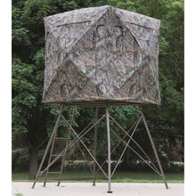 Load image into Gallery viewer, Guide Gear 6' Quad Pod Hunting Tower Blind, 2-3 Man Stand Elevated, Hunting Gear Equipment Accessories, 6x6' Mossy Oak Country Roots
