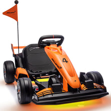 Load image into Gallery viewer, First Ride On Licensed McLaren Electric Go Kart for Kids, 24V 7AH Electric Drift Kart Car with Adjustable Seat
