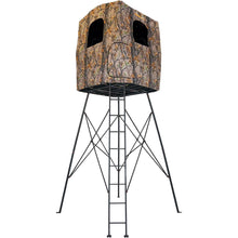 Load image into Gallery viewer, Muddy 12' Quad Pod Ladder Stand with Large 57 x 57 Platform &amp; Hunting Blind
