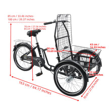 Load image into Gallery viewer, Bruce &amp; Shark Multi-Purpose 3 Wheel Tricycle with Large Basket, 20 Inches Wheel,Rear Brake,Bearing Weight 330lbs
