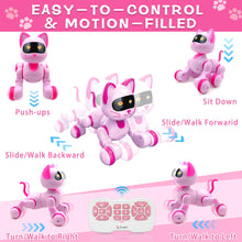 Load image into Gallery viewer, Remote Control Robot Cat, Programmable RC Smart Cat with Touch Sensing, LED Eyes Dance &amp; Music Walking Pets
