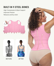 Load image into Gallery viewer, FeelinGirl Waist Trainer Vest for Women Lower Belly Fat Waist Trainer Corset Vest L Deep Pink
