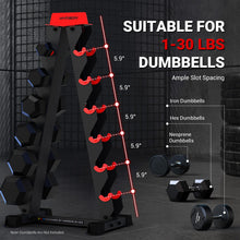 Load image into Gallery viewer, HARISON 6-Tier Dumbbell Rack Stand Only, A-Frame Design Weight Rack for Dumbbells
