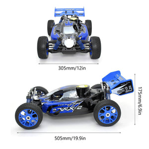 1/8 Nitro RC Car 20IN for Adult 90KM/H 4WD FC21 Nitro Engine Gas Power Remote Control Truck 125CC Fuel Tank (Black)