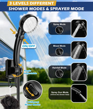 Load image into Gallery viewer, 2026 Upgraded Portable Shower for Camping with Heater, Rechargeable Camping Shower with Intelligent LED Display, 5 Gal Foldable Bucket, 4 Spray Modes, Portable Shower for Travel, Pet Bath, Car Washing
