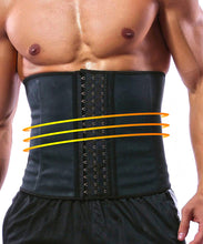Load image into Gallery viewer, GainKee Latex Men Waist Trainer Corsets with Steel Bone Sweat Sauna Suit for Fitness (5X-Large)
