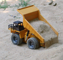 Load image into Gallery viewer, Top Race RC Remote Control Dump Truck Toy | 11&quot; x 5.7&quot; | Alloy Metal and Plastic 4WD with Heavy Rubber Tires - 2.4Ghz
