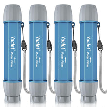 Load image into Gallery viewer, Yuclet Emergency Water Filter Straw for Survival, Camping &amp; Hiking, 4 Pack
