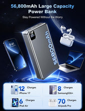 Load image into Gallery viewer, Portable Charger 56800mAh, 22.5W Fast Charging Power Bank with LED Display
