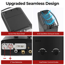 Load image into Gallery viewer, CAMPLUX 5L Portable Propane Gas Tankless Water Heater, 1.32 GPM Tankless Water Heater With 1.2 GPM Water Pump, AY132BP43, Black
