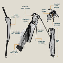 Load image into Gallery viewer, The Original Lightweight Sunday Golf Bag with Stand – Easy to Carry, Durable Pitch &amp; Putt Bag for Driving Range, Par 3 &amp; Executive Courses
