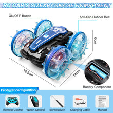 Load image into Gallery viewer, Amphibious Remote Control Car, 2.5GHz 4WD 131Ft 360° Rotation, 180° Flip，60Mins Play, Rechargeable Gesture Rc Car with LED
