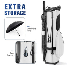 Load image into Gallery viewer, RIOROO 5 Way Golf Stand Bag with Full Length Dividers, Lightweight Golf Bag with Rain Cover, 6 Zippered Pockets &amp; Cooler Bag, Breathable Straps
