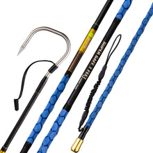 Load image into Gallery viewer, TRHUNTER Carbon Fiber Fishing Gaff Saltwater Fish Gaff with S316 Stainless Steel Fishing Hook (Blue Gaff - 7' - 4'' Hook)
