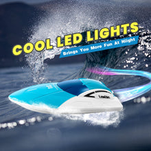 Load image into Gallery viewer, RC Boat, 2.4GHz High Speed Remote Control Boat for Pool and Lake, with 2 Rechargeable Batteries, Blue
