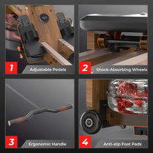 Load image into Gallery viewer, WENOKER Water Rowing Machines for Home Use - Caramel
