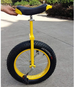 14-24 inch Unicycle Perfect Beginner's Unicycle with Adjustable seat Alloy Rim and Extra-Thick Tires (Size : 20inch)