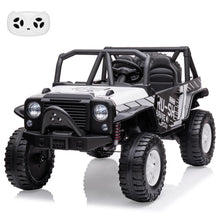 Load image into Gallery viewer, Kids Ride On Car - Electric Car for Kids Ages 3+, 110lbs Weight Capacity, 2 Seats with LED Headlights, White
