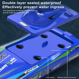 Remote Control Boat 2.4GHz High Speed 30km/h Brushless Turbojet Speedboat Remote Control Ship Cooling Waterproof