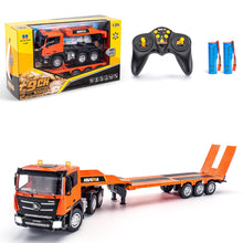 Load image into Gallery viewer, 1/24 Remote Control Semi Truck Toys, 9 Channel RC Semi Truck with Trailer, Construction Vehicle Toy with Sound and Light
