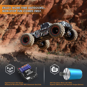 1/12 Scale Brushless RC Cars 903A, 4X4 Off-Road RC Monster Truck with Fast Remote Control of 55KM/H Top Speed