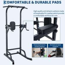 Load image into Gallery viewer, Free Standing Power Tower Pull Up Bar and Dip Station
