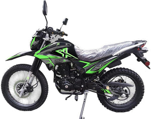250cc Dirt Bike Motorcycle RPS Dual Sports Bike Dirt-bike Enduro Bike Adults Motorcycle Bike 250cc STREET bike (GREEN)