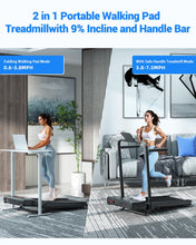 Load image into Gallery viewer, Superun Walking Pad Treadmill with Handle Bar - Classic Black
