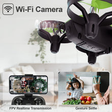 Load image into Gallery viewer, Mini Drone for Kids WiFi FPV Drone with Camera, RC Drone Gift Toy for Boys and Girls with Auto Hovering, Voice Control

