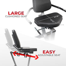 Load image into Gallery viewer, Sunny Health &amp; Fitness Compact Performance Recumbent Elliptical Bike - Gray
