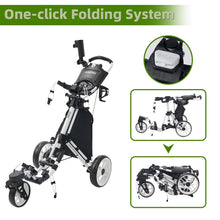 Load image into Gallery viewer, FLAGTAG Golf Push Cart 3 Wheel with 360 Swivel Front Wheel,Lightweight and Foldable Walking Golf Cart，One-Click Foldable,with Foot Brake
