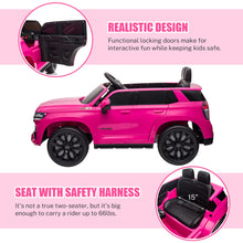 Load image into Gallery viewer, Ride On Car for Kids, Licensed Chevrolet Tahoe SUV 12V7AH Battery Powered Ride On Toy Car, Kids Boys Girls Electric Car (Pink)

