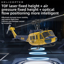 Load image into Gallery viewer, NBJIALIN RC ERA C032 UH-1 Huey Helicopter - Remote Control Helicopters for Adult, 1/48 Sacle 2.4G 6CH Gyro Stabilized Aircraft with Altitude Hold &amp; Optical Flow,3D Stunt Drone (Yellow)
