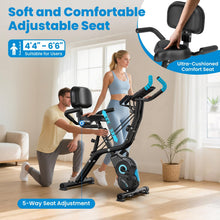 Load image into Gallery viewer, Birdfeel Foldable Exercise Bike, Multifunctional Indoor Stationary Bikes  (Dark Black)
