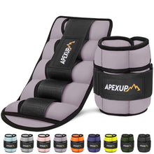 Load image into Gallery viewer, APEXUP 10lbs/Pair Adjustable Ankle Weights for Women and Men- (Pastel Purple)

