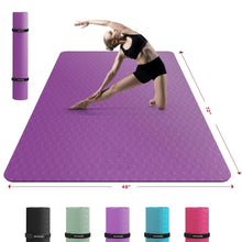 Load image into Gallery viewer, HAPBEAR Extra Large Yoga Mat - 72"x48"/78"x54"x6mm (1/4 inch), Non-Slip, Durable, Eco-Friendly, Thick Wide Exercise Mat for Home Workouts, Yoga, Pilates, Stretching, Meditation (Barefoot Exercise)
