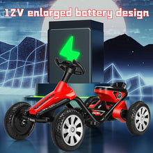 Load image into Gallery viewer, 12V 4 MPH Electric Go Kart, Drifting Car Ride on Toy Outdoor Indoor for Kids 3-12, Carrying Weight 80kg,Yellow
