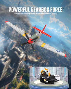 RC Plane, 4 Channel Remote Control Airplane Fighter RTF with 6-Axis Gyro, 3 Modes & Aerobatics