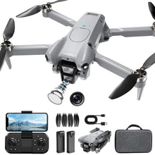 Load image into Gallery viewer, ASFSFQ PRO Drone with Camera for Adults 2k, Brushless Motors Drone for Kids Beginners, 40mins Flight Time with 2 Batteries, FPV Foldable RC Quadcopter, Toys Gifts for Teen Boys Girls, Beginner (Grey)
