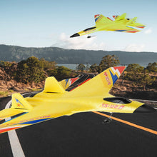 Load image into Gallery viewer, Yellow SU-27 RC Fighter Jet, Remote Control Airplane with Stunt Flight, Anti Crash Jet
