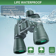 Load image into Gallery viewer, 20x50 High Powered Binoculars for Adults, Waterproof Binoculars with Low Light Vision for Bird Watching Hunting Camping Travel Cruise Hiking Sports Stargazing, Gifts for Men Dad

