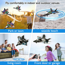 Load image into Gallery viewer, RC Plane Drone Helicopter Quadcopter, RTF 2.4GHz 6-axis Gyro Remote Control Airplane RC Jet Fighter with 3D Flip (Grey)
