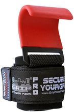 Load image into Gallery viewer, Weight Lifting Metal Hooks Heavy Duty  (RED, Women-Wrist Size Small/Medium)
