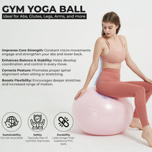 Load image into Gallery viewer, NEUMEE Yoga Ball Chair with 65cm Exercise Ball &amp; 2 Resistance Bands(Black)

