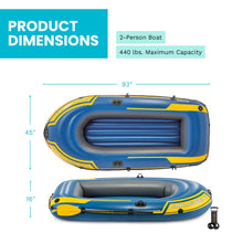 Load image into Gallery viewer, INTEX Challenger 2-Person Inflatable Boat Set with Oars and Pump
