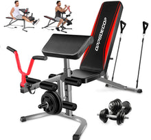 Load image into Gallery viewer, OPPSDECOR Adjustable Weight Bench Set with Leg Extension &amp; Leg Curl, 900LBS Incline/Decline/Flat Preacher Curl Bench, Space-Saving Workout Bench for Home Gym
