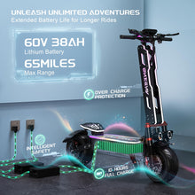 Load image into Gallery viewer, Electric Scooter, 7000W Dual Motor, Up to 55 MPH Max Speed and 60V 38Ah Battery,12&quot; High-Speed Tires Commuting E Scooter
